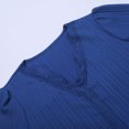 thumbnail image 5 of Pincandy Fashion Women's Summer-Neck Short Sleeve Lace Solid Casual T-shirt Blouse Dressy Casual Henley V-Neck Summer Tops Pleated T-Shirts Loose Fit Tunic Blouses,Blue,4XL, 5 of 7