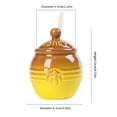 thumbnail image 3 of NANMELX Traditional Ceramic Honeys Pot Set With Lid And Stirring Stick Porcelain Jar, 3 of 19