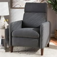 thumbnail image 2 of Bowery Hill Contemporary Recliner in Gray and Walnut, 2 of 11