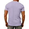 thumbnail image 5 of Fabrcox Men's Short-Sleeve Shirt with Pocket V Neck T Shirt Men Summer Beach Outdoor Big and Tall Men's Shirts Purple XL, 5 of 9