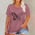 thumbnail image 2 of Womens Plus Size Tops Round Neck Graphic Tshirts Casual Loose Fit Cute Tee, 2 of 5