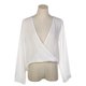 thumbnail image 3 of Blusas De Mujer Blusa De Manga Larga De Gasa Con Cuello En V Profundo Sexy Blanco L Likrtyny Mujer, 3 of 6