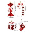 thumbnail image 2 of 8 Pcs Christmas Candy Ornament Set Plastic Peppermint Candy Cane Christmas Decorations Christmas Candy Crutches Gift Boots Set Ornament Xmas Hanging Pendant Decorations with Rope, 2 of 9