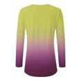 thumbnail image 4 of Camisetas de Manga Larga de las Mujeres Impresión de la Moda Casual V-Cuello Suelto Ajuste, Poliéster para Todas las Estaciones Diario Y Fiesta, 4 of 9