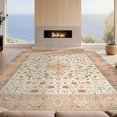 thumbnail image 2 of Design&I 5'x7' Washable Area Rug Flatweave & Daily Traffic Ready Beige Tan Neutral Boho Cream Geometric Tone Textured Pile for Guest Room, Lounge, Apartment, 2 of 7
