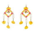 thumbnail image 6 of Set of 2 Door Hanging Made up of Square Gota work Wooden Parrot Birds String for Home Wall Door Bedroom Kids Room Décor Festival Christmas Decorations New year Gifts Hangings(Size:-16''), 6 of 6