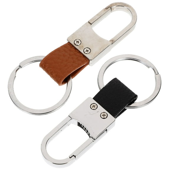 CRILSTYLEO 2pcs Durable Car Keychain Key Ring Organizer Simple Practical Key Holder PU for Management