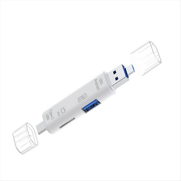 Lector de Tarjetas con Función OTG Compatible con USB 2.0 /Tipo C/Función USB Tarjeta de Memoria Micro-USB