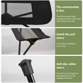 thumbnail image 3 of Universal Camping Chair Footrest, Folding Attachable Leg Rest Recliner Lazy Telescopic Accessories for Outdoor Gardening Fishing Beach Hiking (Black), 3 of 10