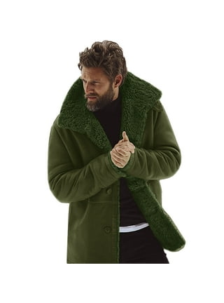 LBECLEY Mens Work Coats Men Plus Size Winter Coat Lapel Collar