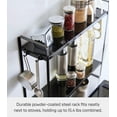 thumbnail image 5 of Yamazaki Home Two-Tier Countertop Rack, Black, Steel, 5 of 7