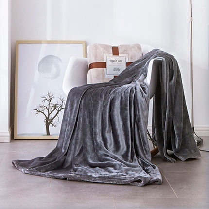FrostHike Plush Faux Fur Throw Blanket, Luxury Soft Shaggy Fleece Fall Blankets, Elegant Warm Cozy Brushed Fuzzy Blanket, Lightweight Fluffy Throw Blanket for Couch and Bed, Grey