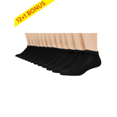 - Hanes Men's Cushion FreshIQ Low Cut Socks 12 + 1 Bonus Pack