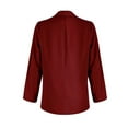 thumbnail image 3 of Vedolay Womens Fall Tops Womens Lapel Neck Long Sleeve Blazer Button Front Fashion Jacket,Red S, 3 of 4