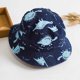thumbnail image 2 of RV (Dinosaurio azul) Sombreros para niños, sombreros de playa de algodón resistente a los rayos UV para niños y niñas, cordón ajustable Rojo Verde, 2 of 5