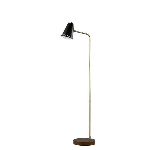 Adesso Morris Floor Lamp, Antique Brass