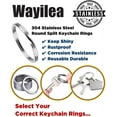 thumbnail image 4 of Wayliea 12 Pack Keychain Split Rings, Stainless Steel Flat Key Rings,Rustproof Metal Key Chain Rings for DIY Craft Attachment Dog Tag Home Car Keys (1.18 inch/30mm,Silver), 4 of 5