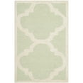 thumbnail image 3 of SAFAVIEH Cambridge Justine Geometric Quatrefoil Wool Area Rug, Light Green/Ivory, 8' x 10', 3 of 11