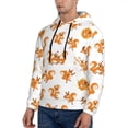 thumbnail image 3 of Kdxio Squirrel Playing Print Mens Casual Hooded Collar Drawstring Hoodies Pullover Sweatshirts Casual Long Sleeve Shirts-Medium, 3 of 7
