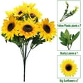 thumbnail image 3 of 28Pcs Sunflowers Artificial Flowers Bulk Summer Decor, 4 Pack Fake Flowers Silk Faux Sunflower Bouquet Arrangement for Vase Wedding Table Home Porch Indoor Outdoor Cemetery Decorations, 3 of 5