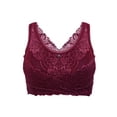 thumbnail image 6 of Women's Seamless Lace Bra Top with Front Lace Cover Sports Bra, 6 of 7