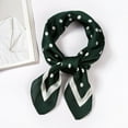 thumbnail image 2 of Prolriy Silk Scarf Scarf 70X70cm Scarves Ribbon Kerchief Women Dot Polka Neck Scarf Satin Scarf for Women Green, 2 of 4