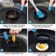 thumbnail image 4 of Egg Rings for Frying Eggs and English Muffins, Set of 4 3" Egg Rings with Non-Scorch Handle (Oil Brush Included), Non-Stick Egg Pan., 4 of 5