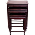 thumbnail image 3 of Oriental Furniture Rosewood Nesting Tables in Antique Black, 3 of 3