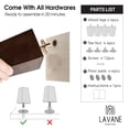thumbnail image 5 of LAVANE 6 Inch / 15 cm Wooden Furniture Legs Set of 4 Mid-Century Modern Solid Wood Square Pyramid Black Replacement Feet with 5/16" Hanger Bolt & Mounting Plate for DIY Cabinet Sofa Couch Ottoman, 5 of 7