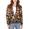 thumbnail image 5 of Womens Long Sleeve Sequin Front Zip Jacket Long Sleeve Ribbed Cuffs Outerwear Tops, 5 of 5