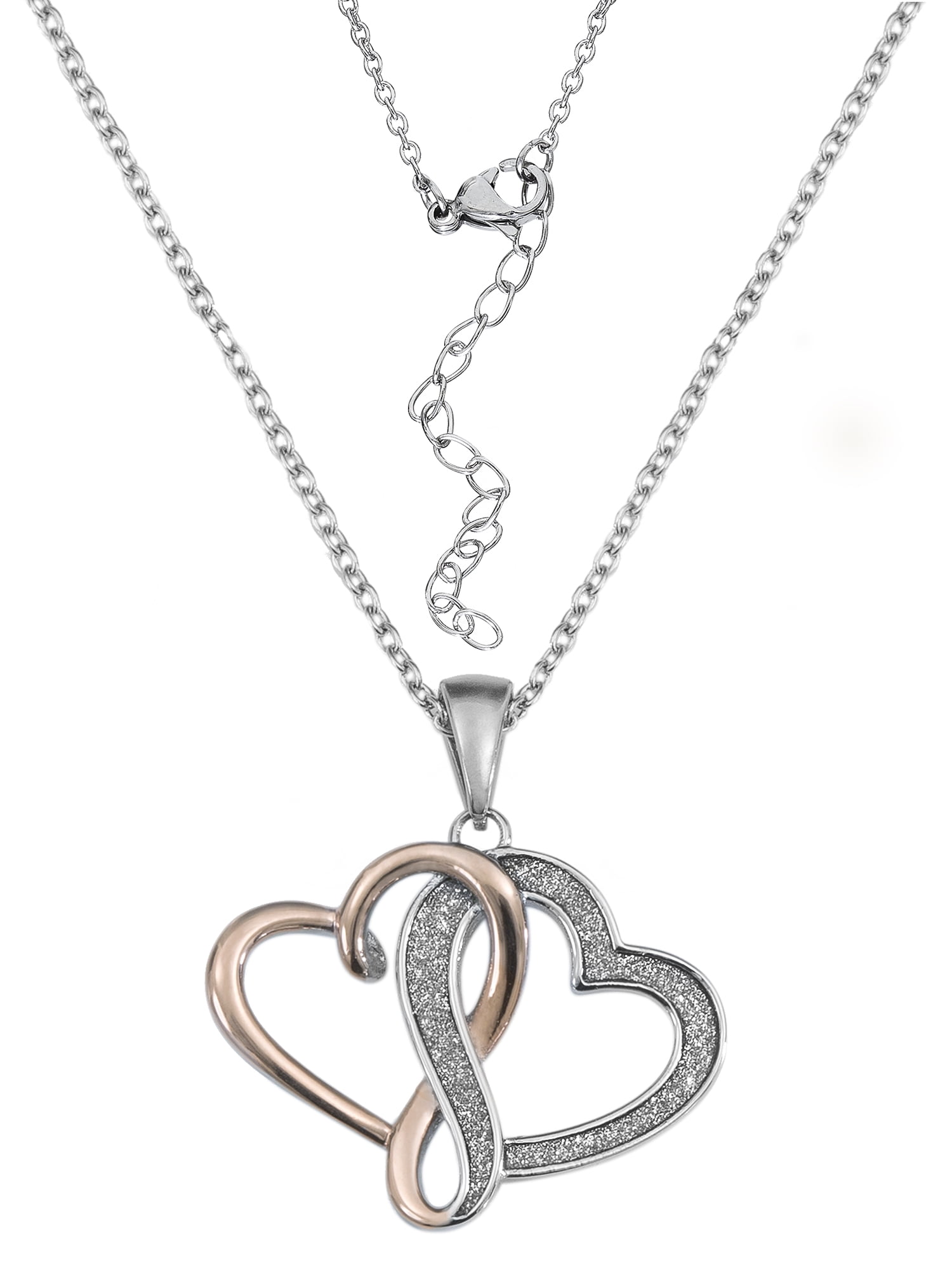 Hallmark double heart sale necklace