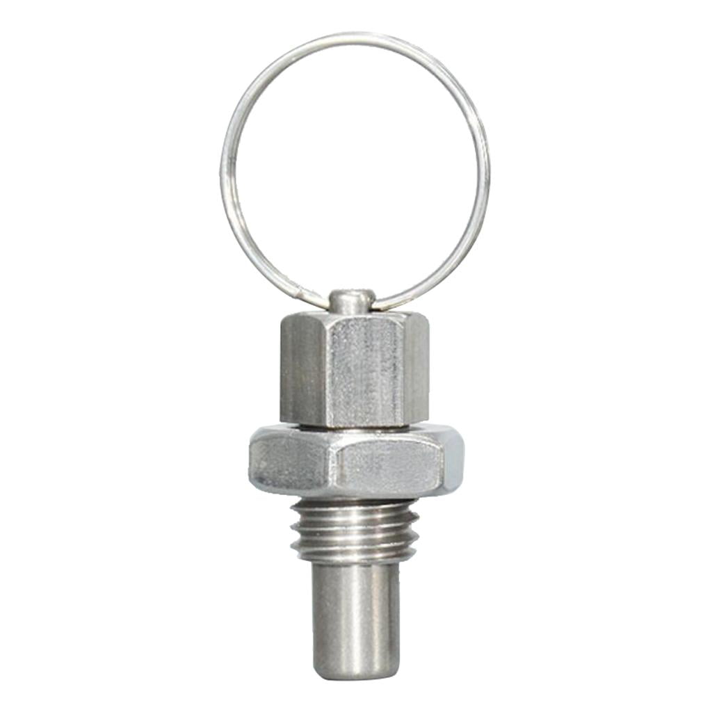 Retractable Indexing Spring Plunger M12 x 8mm Stainless Steel Loaded Pin Bolt 
