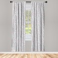 thumbnail image 4 of Ambesonne Vintage Window Curtains, Spring Sprigs Berries, Each 28" W x 84" L, Pale Grey Mauve Grey, 4 of 4