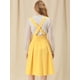 thumbnail image 5 of Vestido General De Cintura Elástica Con Tirantes Y Tirantes Para Mujer Amarillo L, 5 of 6