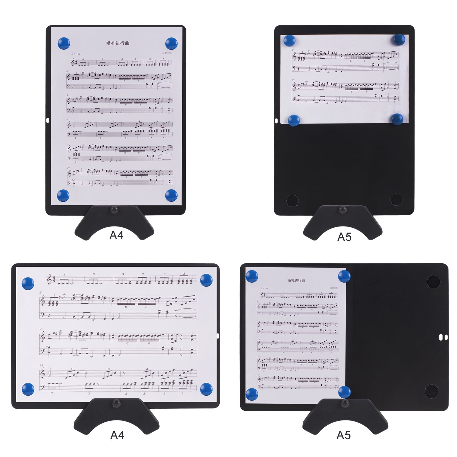 Clarinet Music Stand Clarinet Accessory Trumpet Adjustable Music Clip PVC Texture for Secure Sheet Music Holding