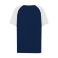 thumbnail image 5 of Yigetop Short Sleeve Henley Shirts for Women, Womens Fashion Short Sleeve Tops Basic Tunic T Shirts Casual Button Down Half Sleeve Blouses Tshirts Shirts for Women Dark Blue L, 5 of 5