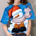 thumbnail image 1 of Camiseta navideña para mujer, camisetas de manga corta con cuello redondo 3d para niñas, moda de Corea, camisetas de Navidad para mujer, ropa de gran tamaño para mujer 2024, 1 of 5
