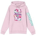 thumbnail image 5 of Scooby-Doo Mystery Inc. Floral Art Long Sleeve Cradle Pink Adult Hooded Sweatshirt-Medium, 5 of 7