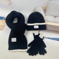 thumbnail image 5 of Daznico Ribbed Knit Beanie Hat Scarf Gloves 3-Piece Set Soft Yarn Cozy Stylish Winter Accessories for Cold Weather Daily Outdoor Wear, 5 of 5
