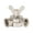Nickel Plated, variant on B&P Lamp® Solid Brass Friction Swivel with Teeth and Butterfly Style Pin, Tapped 1/4IP on Each End, Unfinished Brass