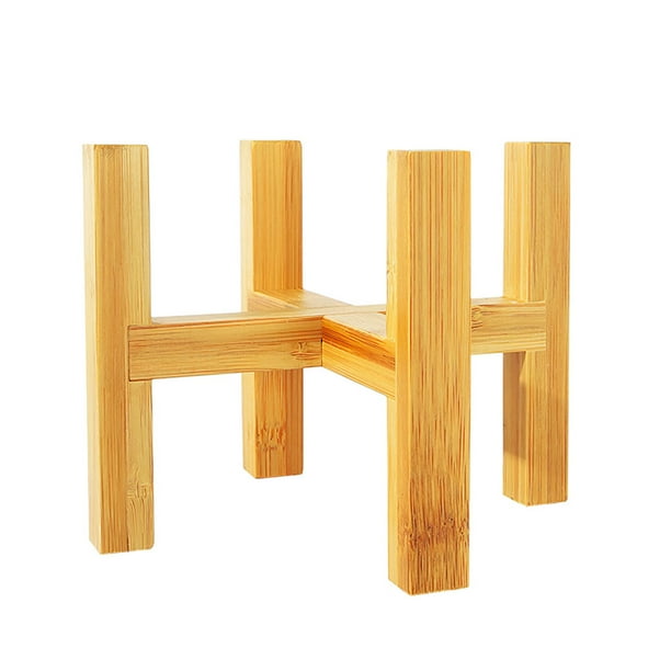 Soporte De Maceta De Madera Soporte De Planta De Interior Soporte De Planta De Cuatro Patas Soporte De Maceta Moderno Estante De Exhibición De Maceta Decorativa Con Almohadillas Para Pies Para Planta Monstrate HA028408-04