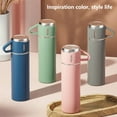 thumbnail image 1 of 1PC/1 Set 500ml Insulated Bottle Leak-proof Large Capacity Dual Use Lid Keep Warm And Cold Stainless Steel Water Bottle Home Supply, 1 of 8