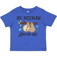 thumbnail image 3 of Inktastic My Meemaw Loves Me with Sloth and Hearts Boys or Girls Toddler T-Shirt, 3 of 5