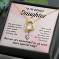 thumbnail image 5 of To My Bonus Daughter My World is a Brighter Place Forever Necklace w Message Card, 5 of 20