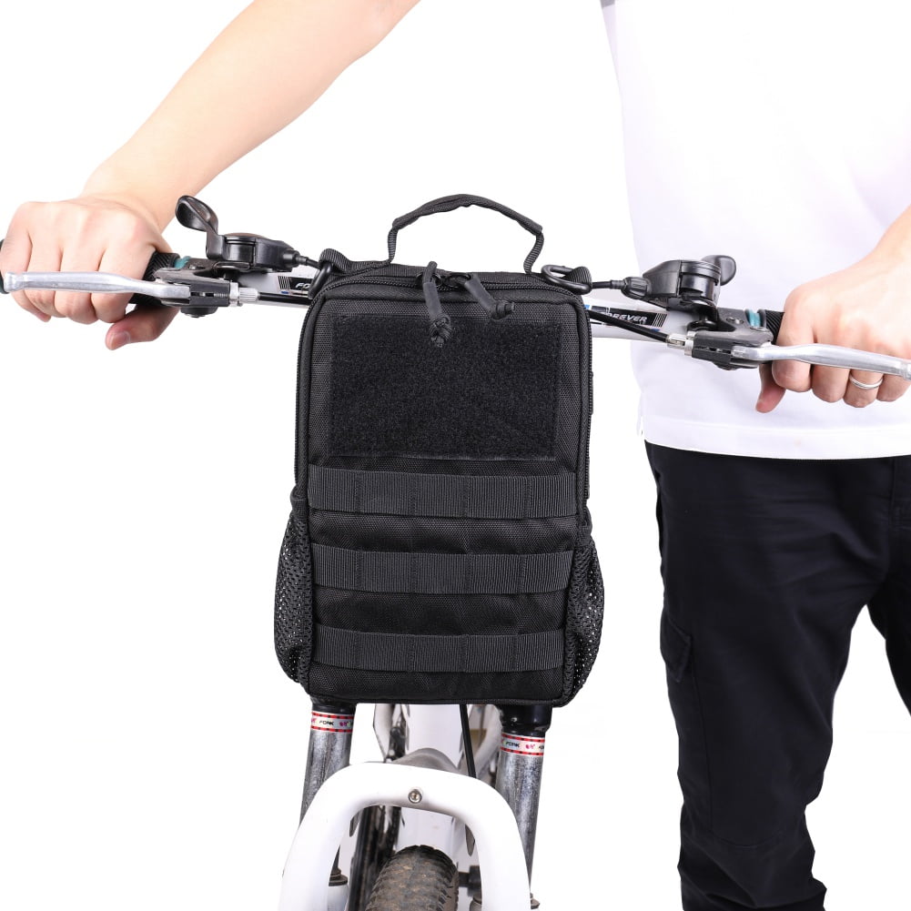 Bike Handlebar Bag Bike Bags Handlebar Bike Basket Bag with Mesh Pocket