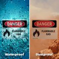 thumbnail image 5 of (2 Pack) Flammable Gas OSHA Danger Sign 10 Inch X 7 Inch Vinyl Label Decal Sticker Weather Resistant, UV Protected for Workplace, Business, and Construction Site, Made in the USA, 5 of 7