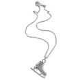 thumbnail image 3 of 8 colgantes de cristal con dije de patín de hielo y cadena de plata de 18 pulgadas para mujeres y hombres --- Código de producto 39119, 3 of 5