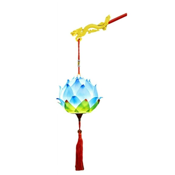 DIY Chinese Traditional Handmade Lanterns Portable Blossom Flower Lanterns with LED Lights New Year MidAutumn Festival