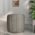 thumbnail image 3 of SEYNAR Mid Century Pumpkin-Designed Swivel Cuddle Barrel Sofa Chairs,360 Degree Swivel Armchairs for Living Room,Adult(Grey), 3 of 10
