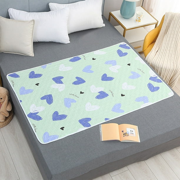 Protector de colchón grande, impermeable y lavable para el cuidado de personas mayores y protección contra la incontinencia | Almohadilla de lactancia acolchada ultrasónica de 140 x 90 cm | Protector